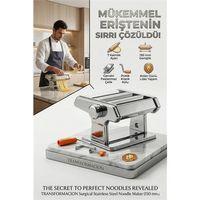 Profesyonel Erişte ve Makarna Makinesi - 7 Ayarlı Çelik Hamur Açma Spagetti Makinası  723137