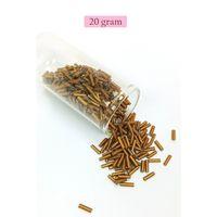 Uzun Boru Kesme Boncuk Çap 2mm Uzunluk 10 mm - 20 Gram - Gold - BNC248