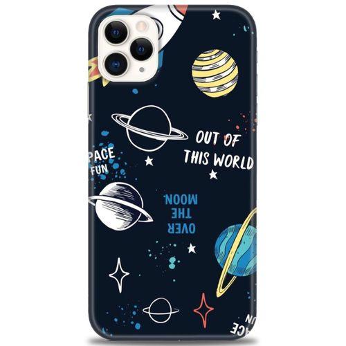 iPhone 11 Pro Kılıf HD Baskılı Kılıf - Space Fun + Tam Ekran Koruyucu