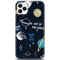 iPhone 11 Pro Kılıf HD Baskılı Kılıf - Space Fun + Tam Ekran Koruyucu