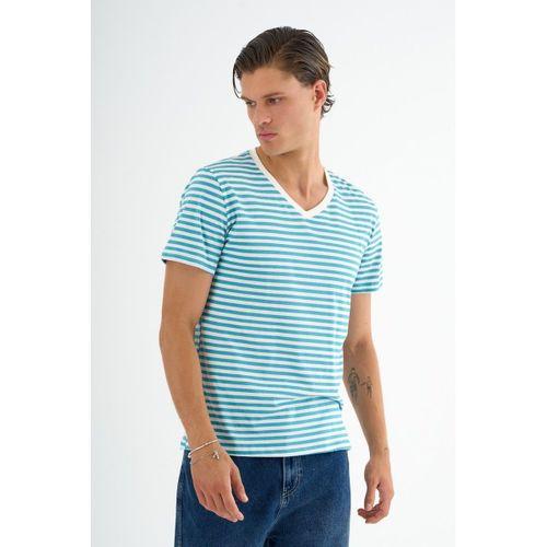 ALEXANDERGARDI V Yaka Çizgili T-shirt
