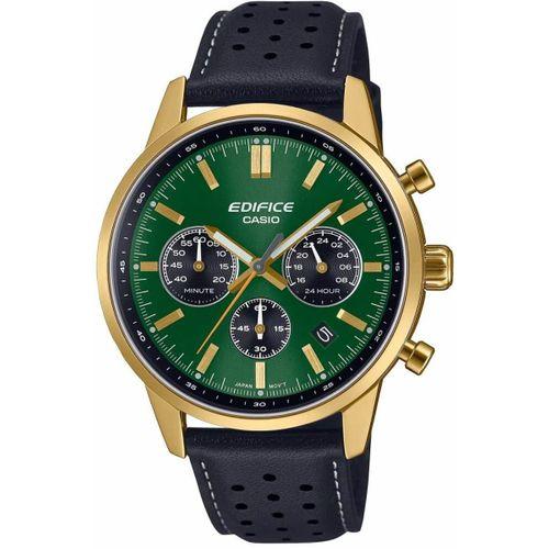 Casio EFR-575CL-3ADF Edifice Quartz Deri Siyah Yeşil Kadran 10 ATM 41 mm Erkek Kol Saati