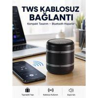 Taşınabilir Silindir Tasarım Bluetooth 5 0 Hoparlör Yüksek Bas Performanslı Yeni Nesil