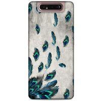 Samsung Galaxy A80 Kılıf Desenli Özel Seri Tüyler (16) Kalın Kılıf