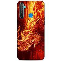 Oppo Realme 5i Kılıf Dragons (12) Koruyucu Silikon Ateş Ejderhası