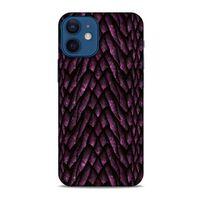 Apple iPhone 12 Mini Kılıf Dragons (7) Telefon Kılıfı Ejderha Skin Bordo