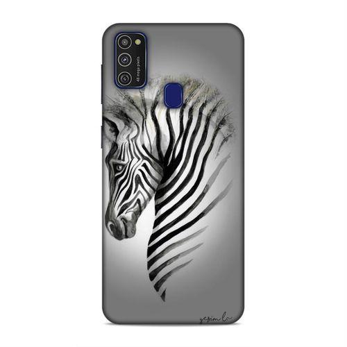 Samsung Galaxy M21 Kılıf Zebra Arka Kapak Silikon Koruma Full Koruyucu