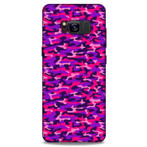 Samsung Galaxy S8 Uyumlu Kılıf Mor Delisi (26) Tpu Silikon Kılıf Kamuflaj