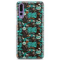 Huawei P20 Pro Kılıf Protein Tozu Arka Kapak Koruma Desenli Full Koruyucu