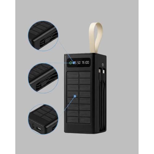 Led Aydınlatmalı Güneş Panelli Powerbank Seyahat Ve Kamp İçin