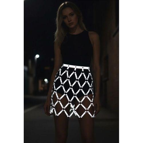 Reflektörlü Etek, Baklava Detaylı Etek, Parti Eteği - APFT694