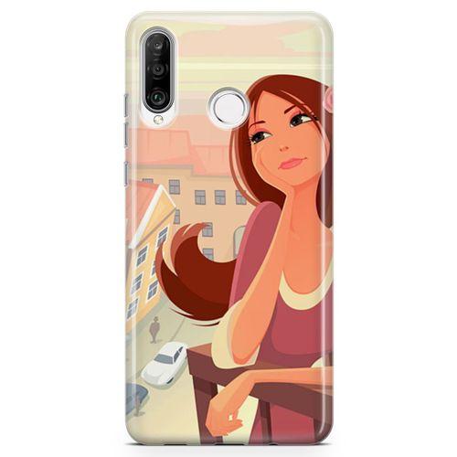 Huawei Nova 4e Kılıf Balkonda Hayaller Arka Kapak Koruma Desenli Full Koruyucu