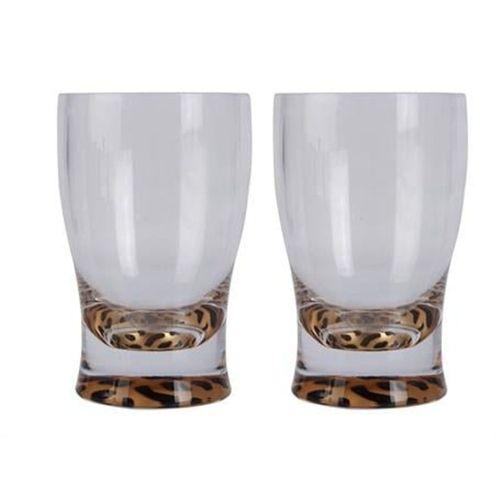 2 Adet Diş Fırçalık Macun Kabı Leopar Akrilik 6X6X11Cm 270Ml Banyo Seti