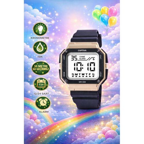 Captiva Digital 3 Atm Suya Dayanıklı Işık+Alarm+Kronometre+Takvimli Çoçuk Kol Saati CP.YN.26.M1