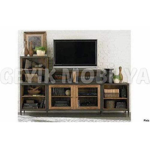 MASİF AĞAÇ ESKİTME TV ÜNİTESİ