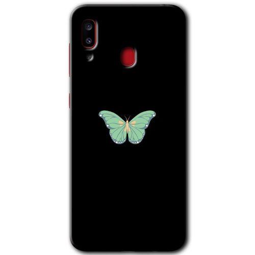 Samsung Galaxy A20 Kılıf HD Desen Baskılı Arka Kapak - Butterfly Tree