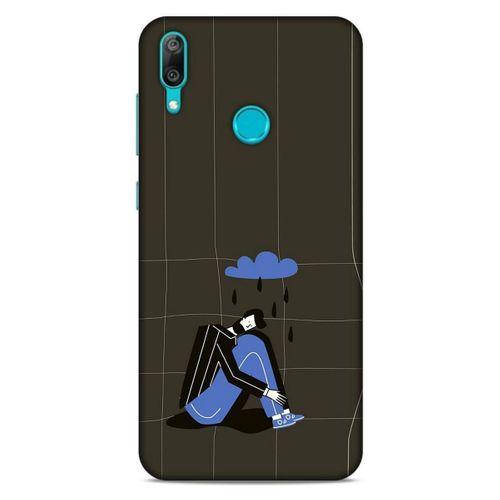 Huawei Y7 Prime 2019 Kılıf Depresyon (33) Hybrid Kılıf Kahve Toz Pembe