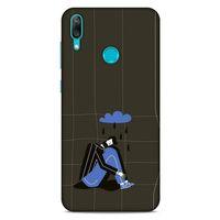 Huawei Y7 Prime 2019 Kılıf Depresyon (33) Hybrid Kılıf Kahve Toz Pembe