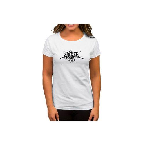 Chelsea Grin Black Logo Beyaz Kadın Tişört