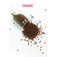Dökme Cam Kum Boncuk (11/0) 2 mm - 20 Gram - Çok Koyu Turuncu - BNC029