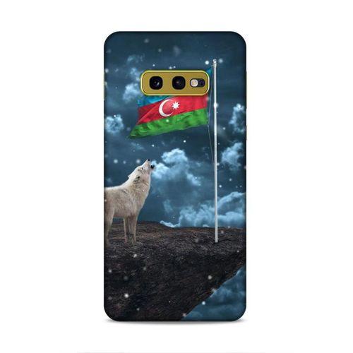 Samsung Galaxy S10e Uyumlu Kılıf Azarbaijan (25) Antişok Kapak Kurt Bayrak
