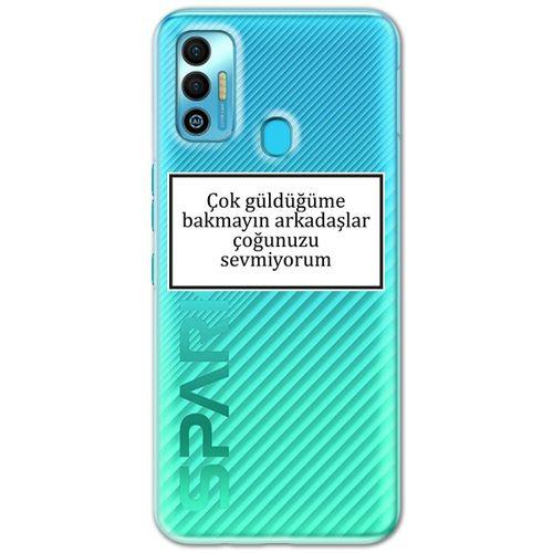 Tecno Spark 7T Kılıf HD Yazı Baskılı Silikon Arka Kapak - Yazı 15