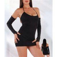 B060828 Eldivenli Mini Elbise