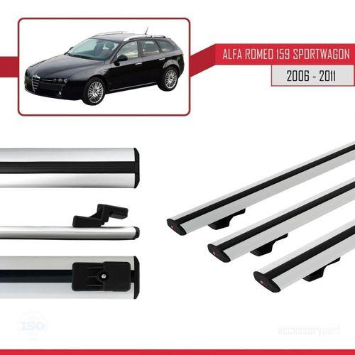 Alfa Romeo 159 SPORTWAGON 2006-2011 Arası ile uyumlu Basic Model Ara Atkı Tavan Barı GRİ 3 ADET
