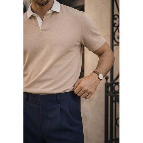 Arthur Regular Fit Nova Pike Kumaş Polo Yaka T-Shirt - Bej
