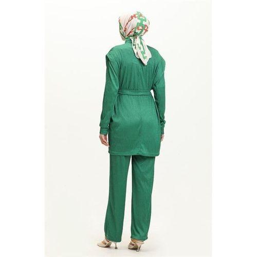 Robby Broş Detaylı Kuşaklı İkili Takım - 71116.111 - Benetton Yeşil