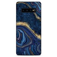 Samsung Galaxy S10 Plus Uyumlu Kılıf Mavi Delisi (1) Kılıfı Mermer