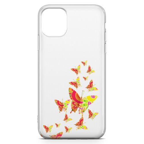 Apple iPhone 11 Kılıf Colorful Kelebek Arka Kapak Koruma Desenli Full Koruyucu