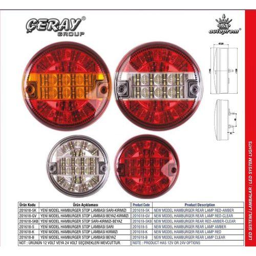 HAMBURGER STOP LAMBASI LEDLI 24V