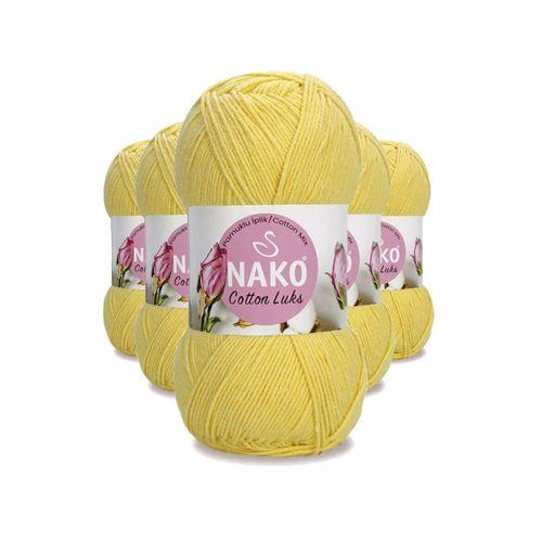 5 Adet Cotton Lüks Yelek Tunik Kazak Bluz Hırka İpi Yünü Açık Sarı 97554