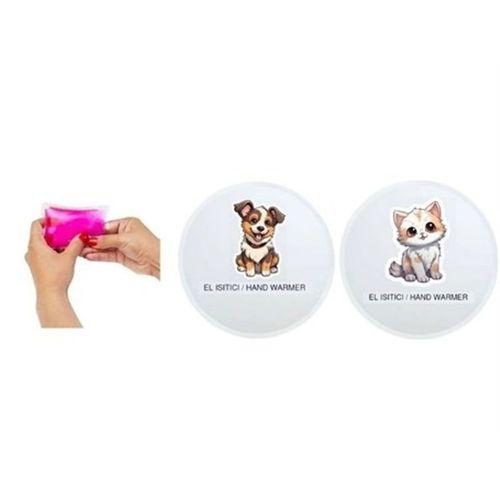 Sevimli Kedi Ve Köpek Cep Sobası,El Isıtıcı,2 Adet Sıcak Su Torbası Pvc  9Cm