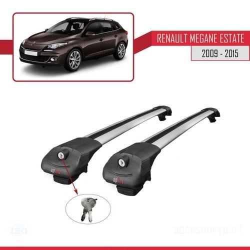 Renault Megane SW 2009-2015 Arası ile uyumlu ACE-1 Ara Atkı Tavan Barı GRİ