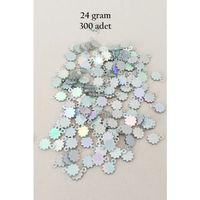 Oya Abiye Bileklik Kolye Pleksi Metalik Plastik Pul Gümüş Renk 24 gram 300 adet - BNC578