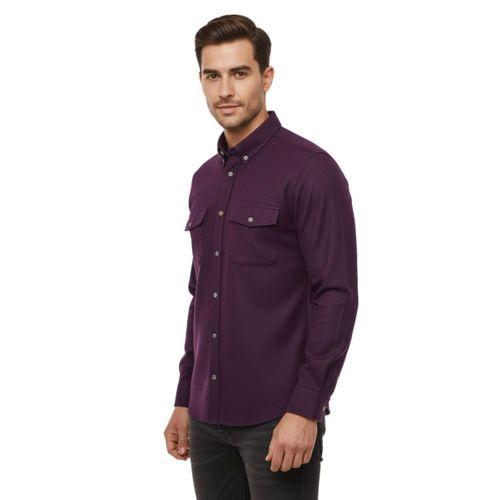 Erkek Kışlık Slim Fitt Uzun Kol Çift Cep Kapak Gömlek 2414 BGL-ST04797