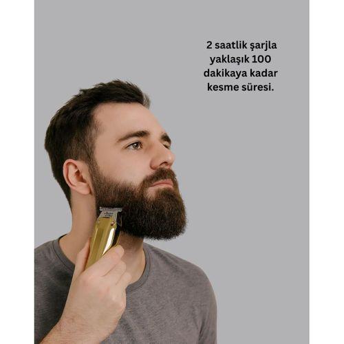 Berber Tipi Saç Sakal Kesme Makinesi Usb Şarjlı Sessiz Motorlu