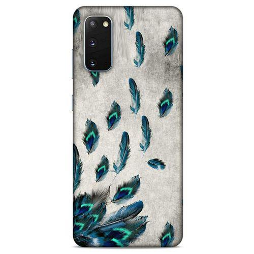Samsung Galaxy S20 Kılıf Desenli Özel Seri Tüyler (16) Kalın Kılıf