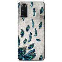 Samsung Galaxy S20 Kılıf Desenli Özel Seri Tüyler (16) Kalın Kılıf