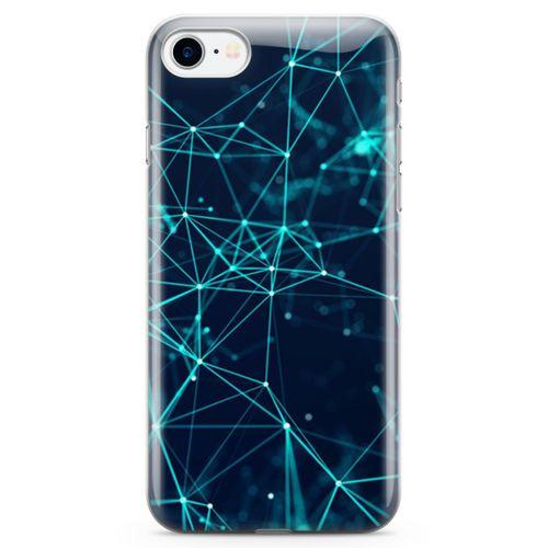 Apple iPhone 7 Kılıf Yeşil Ağ Arka Kapak Koruma Desenli Full Koruyucu