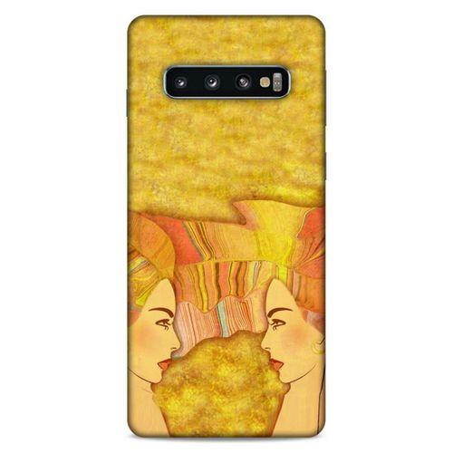 Lopard Samsung Galaxy S10 Uyumlu Kılıf Sürreal Yüzler ♀ (16) Kalın Kılıf Desenli