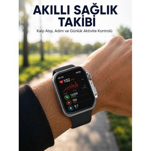 Rs12 Pro+ 2025 Serisi Uzun Şarj Süreli Garantili Full Ekranlı Özel Üretim Akıllı Saat – 2gb Hafıza, Amoled, Gps, Sesli Arama Yeni Nesil