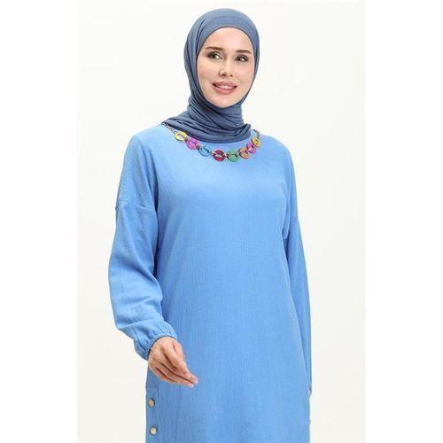 Candy Kolye Detaylı Tunik Pantolon İkili Takım - 71136.022 - Saks