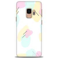 Samsung Galaxy S9 Kılıf HD Baskılı Kılıf - Renkler Çubuklar + Tam Ekran Koruyucu