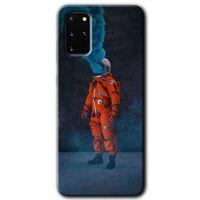 Galaxy S20 Plus Kılıf HD Desen Baskılı Arka Kapak - Smoke Astronot + Kırılmaz Cam