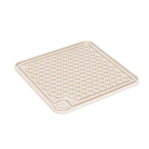 Beeztees Yavru Köpek Yaş Mama Yeme Oyuncağı, Kare, Silikon, Gri, 20x20cm