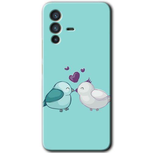 Vivo V23 5G HD Baskılı Kılıf + 9D Tam Ekran Koruyucu - Mutlu Kuşlar