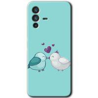 Vivo V23 5G HD Baskılı Kılıf + 9D Tam Ekran Koruyucu - Mutlu Kuşlar